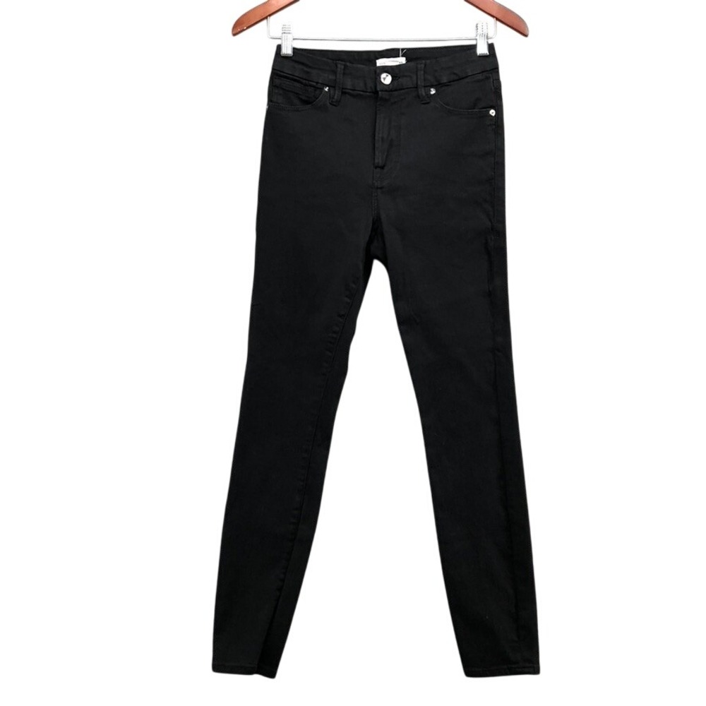Good American Good Legs Jeans Womens 2/26 Black High Rise Skinny GAGL001 Stretch